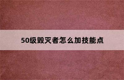 50级毁灭者怎么加技能点