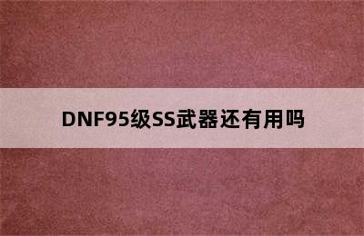 DNF95级SS武器还有用吗