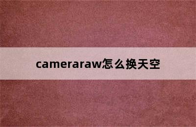 cameraraw怎么换天空