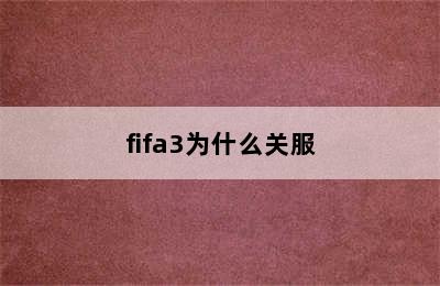 fifa3为什么关服