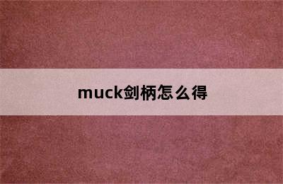 muck剑柄怎么得