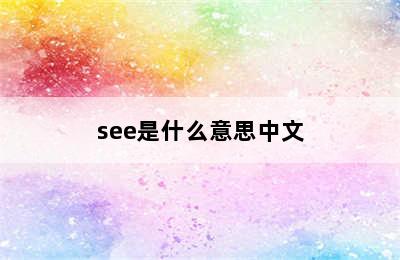 see是什么意思中文