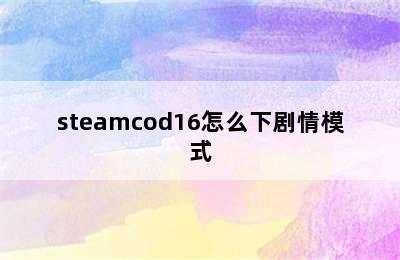 steamcod16怎么下剧情模式