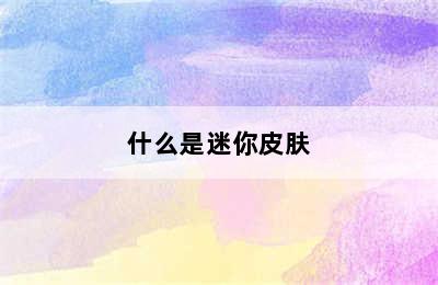 什么是迷你皮肤