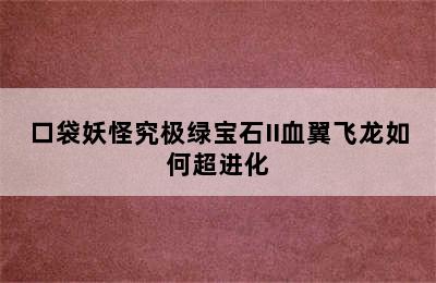 口袋妖怪究极绿宝石II血翼飞龙如何超进化