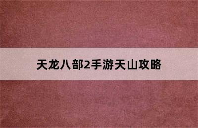 天龙八部2手游天山攻略