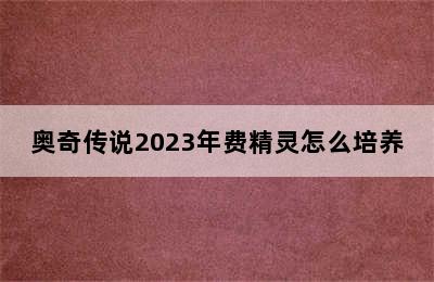 奥奇传说2023年费精灵怎么培养