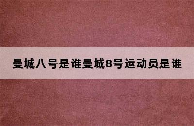 曼城八号是谁曼城8号运动员是谁