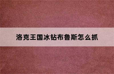 洛克王国冰钻布鲁斯怎么抓