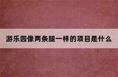 游乐园像两条腿一样的项目是什么