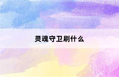 灵魂守卫刷什么