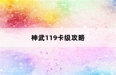 神武119卡级攻略