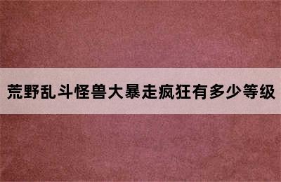 荒野乱斗怪兽大暴走疯狂有多少等级