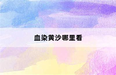 血染黄沙哪里看