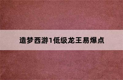 造梦西游1低级龙王易爆点