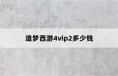 造梦西游4vip2多少钱