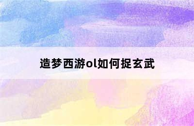 造梦西游ol如何捉玄武