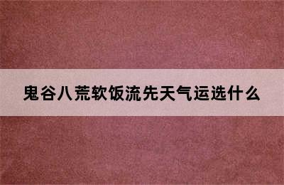 鬼谷八荒软饭流先天气运选什么