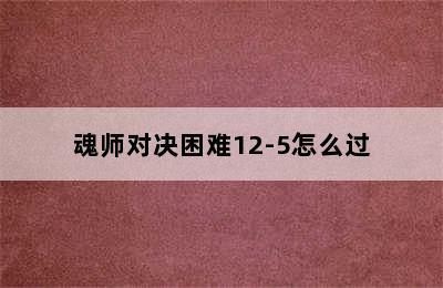 魂师对决困难12-5怎么过