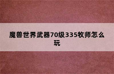 魔兽世界武器70级335牧师怎么玩