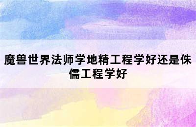 魔兽世界法师学地精工程学好还是侏儒工程学好